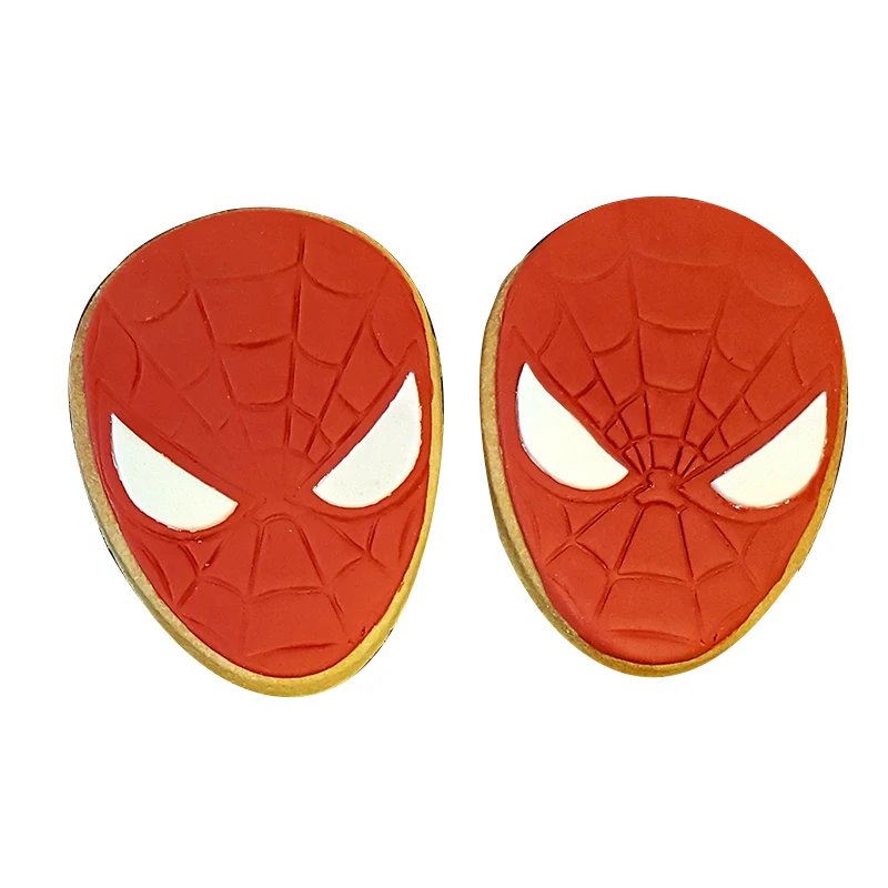 

Film Super Hero Spiderman Eyes Web Spider Cookie Cutter Set Made 3D Printed Fondant Cutter Cupcake Top Cake Decorating Tool