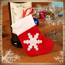 Xmas Socks 24pcs lot Red Dinnerware Cover Socks New Year font b Christmas b font Ornaments