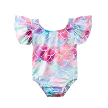 

Toddler Kids Baby Girl Mermaid Romper Swimwear Swimsuit Bikini Set Bathing Suit Clothes