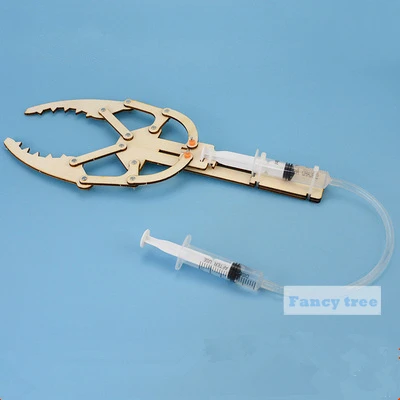 

Assemble DIY Wooden Hydraulic Manipulator Model student Science Experiment Material Kits Kids Educational Toys for Children