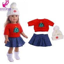 3 in 1 Red sweater cap jeans dress for zapf font b Baby b font Born