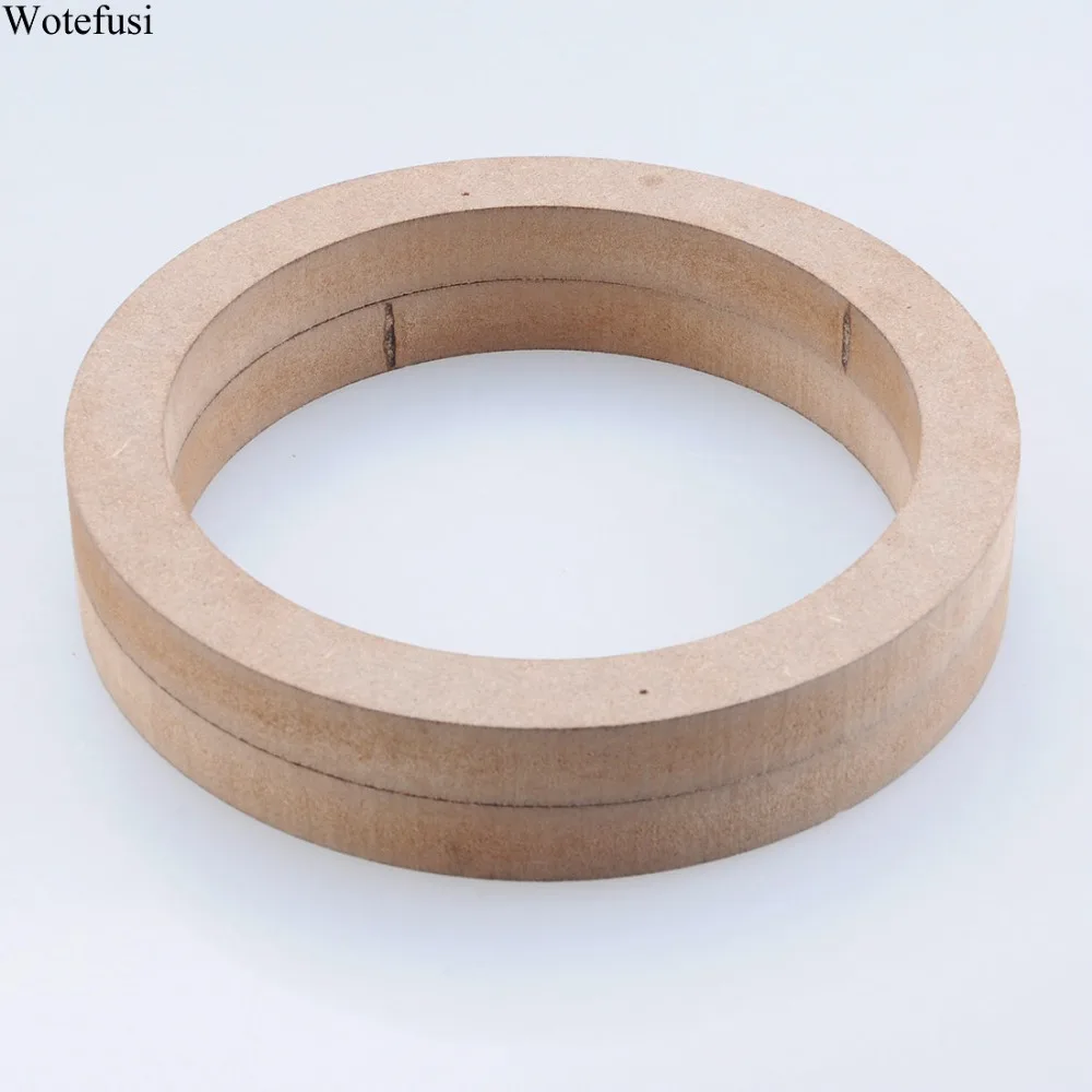 Wotefusi Car Stereo 2pcs Universal Car Stereo 7.28" Wooden MDF Speaker Mounting Spacer Rings [QPA433]