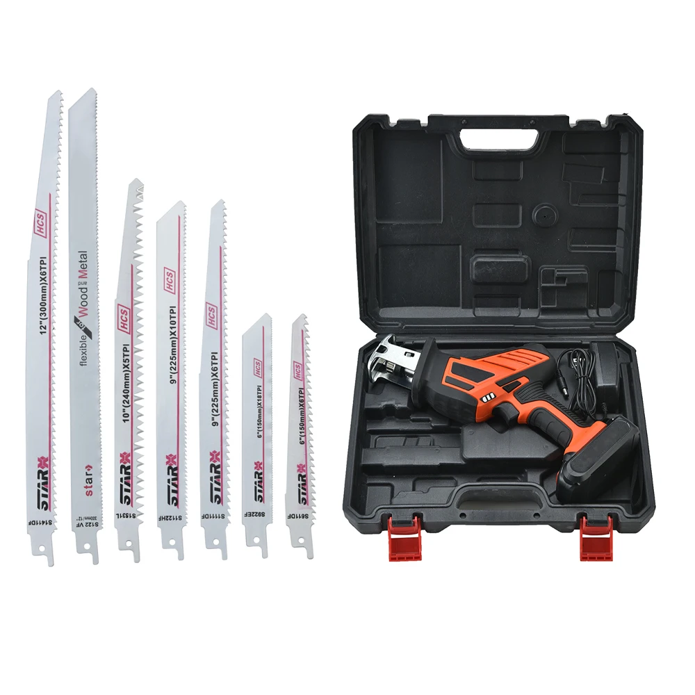 

Portable Reciprocating Saw Powerful Wood Cutting Saw Electric Wood/ Metal Saws With Sharp Blade Woodworking Cutter Rechargeable