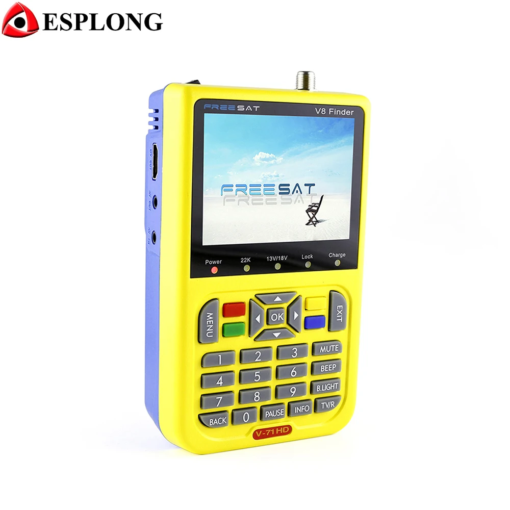 

Original Free sat V8 Finder HD DVB-S2 High Definition Satellite Finder MPEG-2 MPEG-4 Free sat Satellite Finder Meter V-71 HD