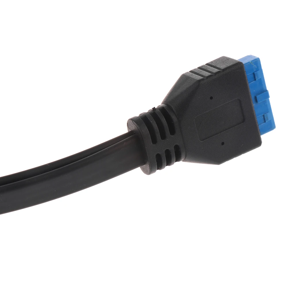 USB 3.0 20-Pin Motherboard to 2 Type-A Female Connectors Adapter Y-Cable