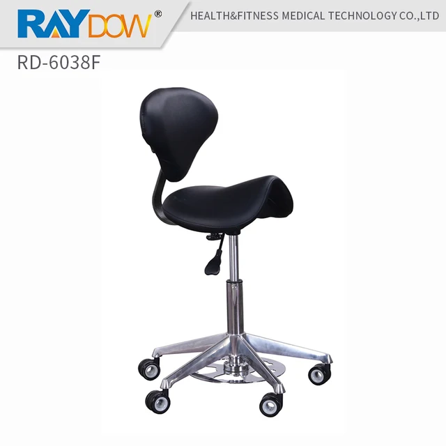 RD 6038F gas lift foot pedal height adjustable ergonomic saddle stool