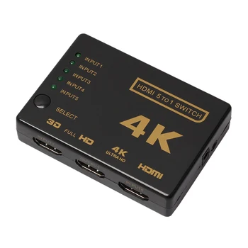 

HDMI Switch 5 in 1 out with Remote controller HDMI Splitter 1.4 Full 1080p Switcher for PS3/4 3D HDCP