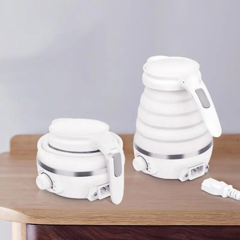 

Foldable 850W 220V Electric Kettle Outdoor Portable Hotel Hot Water Bottle Pot 4 Plugs temperature adjustable 0.6L high qulity