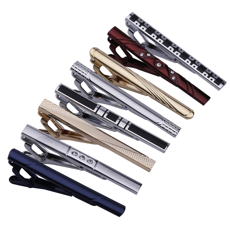 

8pcs Mix Color Mens Classic Necktie Tie Clips Bar Set for Regular Ties 2.3 Inch-LDJ00388