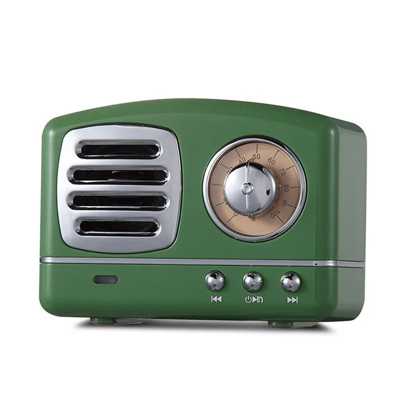 

Best Hifi Stereo Bluetooth V4.1 Speaker Portable Wireless Vintage Speaker Built In Mic And Aux Support Memory Card