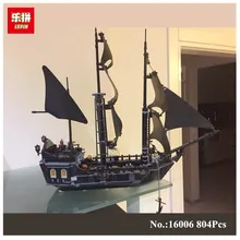 804Pcs LEPIN 16006 Pirates Of The Caribbean The Black Pearl Ship Model Building Kit Blocks BricksToy