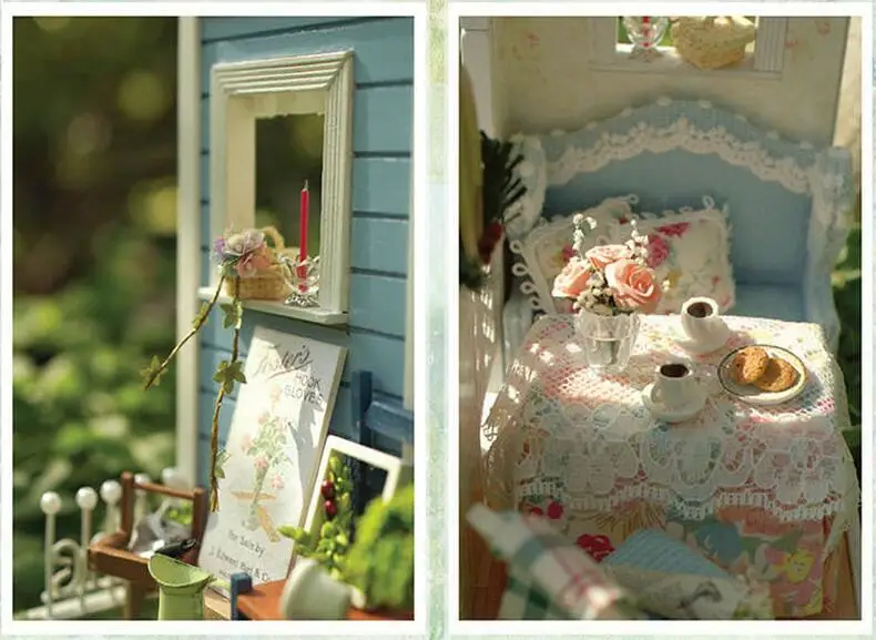 Новое поступление DIY миниатюрная Милая пекарня с садовые деревянные ручной кукольный домик ремесла сборка маленькая мебель подарок на день рождения кукла