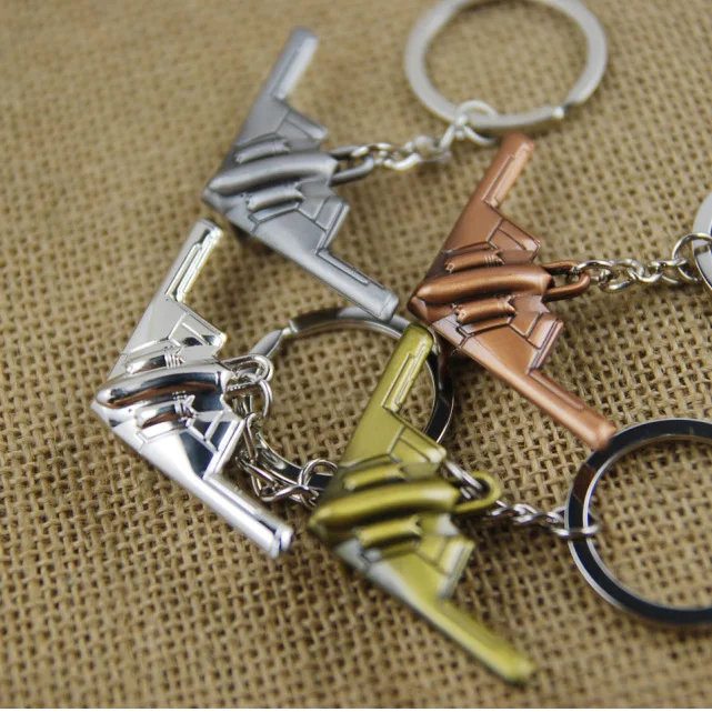 Bombardeiro Stealth B2 Chaveiro Criativo Hot Acessórios de Aeronaves Modelo de Avião Chaveiro Keyfob Cadeia Anel Chave Do Carro
