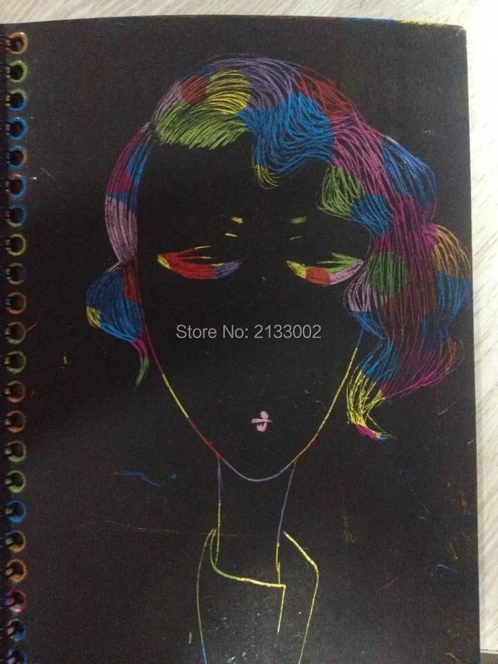 Hot Magic Drawing Book DIY Scratch Notebook Black Cardboard As Gift For Kids Stationery School Supplies Hot Magic Drawing Book DIY Scratch Notebook Black Cardboard As Gift For Kids Stationery School Supplies