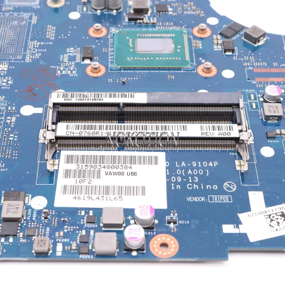 Материнская плата для ноутбука Dell Inspiron 3721 3521 5521 VAW00 LA 9104P 0760R1 760R1 SR0XL CN