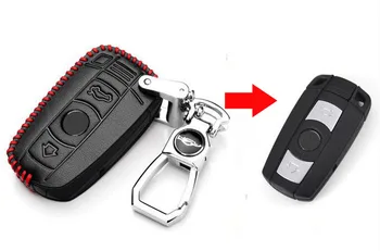 

GENUINE LEATHER CAR KEY CASE FOR BMW X5 X3 X1 Z4 KEY HOLDER PROTECTOR KEY WALLETS BAGS WITH KEY RINGS WITH FREE SHIPPING