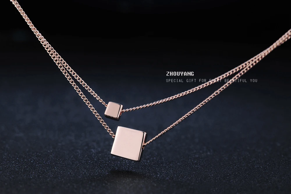 Квадратный простой стиль без камня цвет розового золота ювелирные изделия браслет для женщин Девушка работы вечерние подарок H166