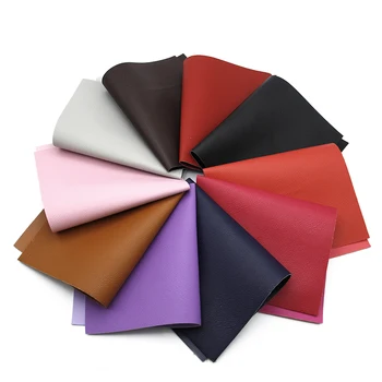 

David accessories 10pcs/set 20*34cm Plain Color Litchi Double Sided Synthetic Leather Fabric,DIY HaiBow Bag Shoes Crafts,1Yc6616