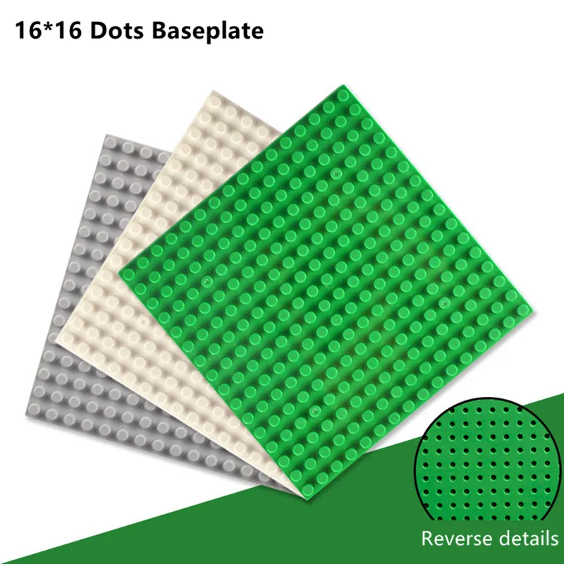 16*16 Dots Base Plate For Small Bricks Baseplate Board LegoINGLs City DIY Building Blocks Sets Parts Baseboard Toys For Children