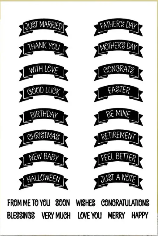 

WORDSTransparent Clear Silicone Stamp/Seal for DIY scrapbooking/photo album Decorative clear stamp A1106