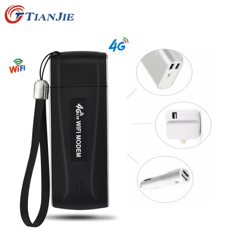 

TIANJIE Unlocked 4G LTE USB WiFi Router Modem 3G/4G WiFi Hotspot 4G Car wifi Modem dongle Network Adapter with SIM Card slot
