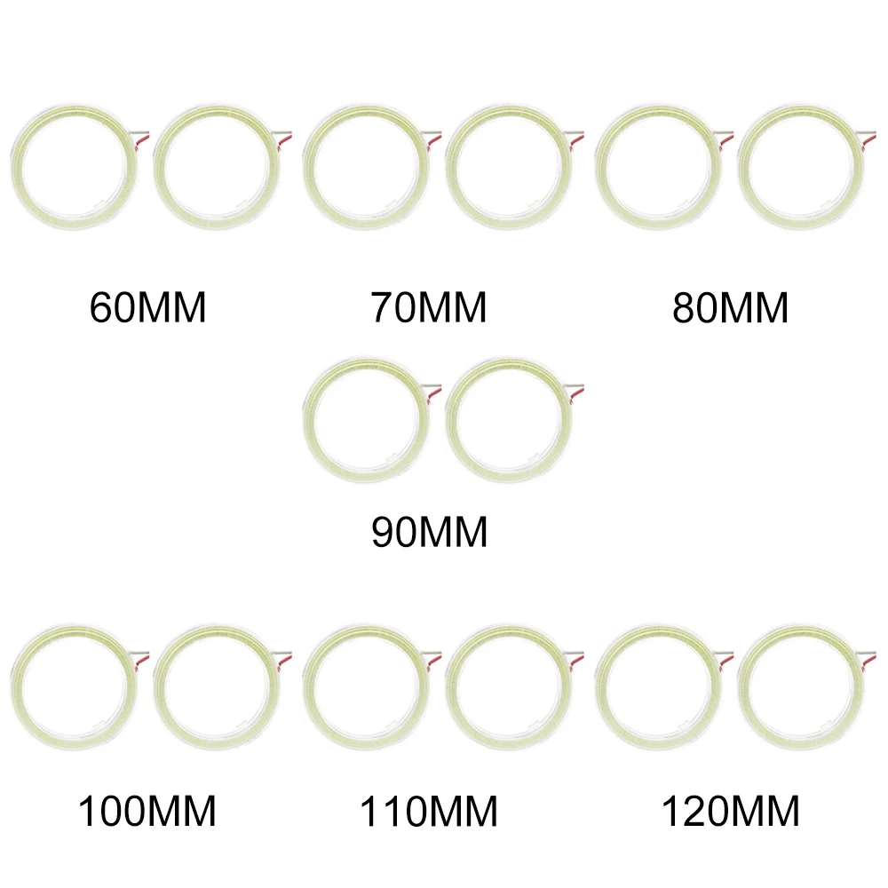 2 шт. универсальные светодиодные стробоскопические огни DC 12v Angel Eye 60 мм 120 Halo Ring