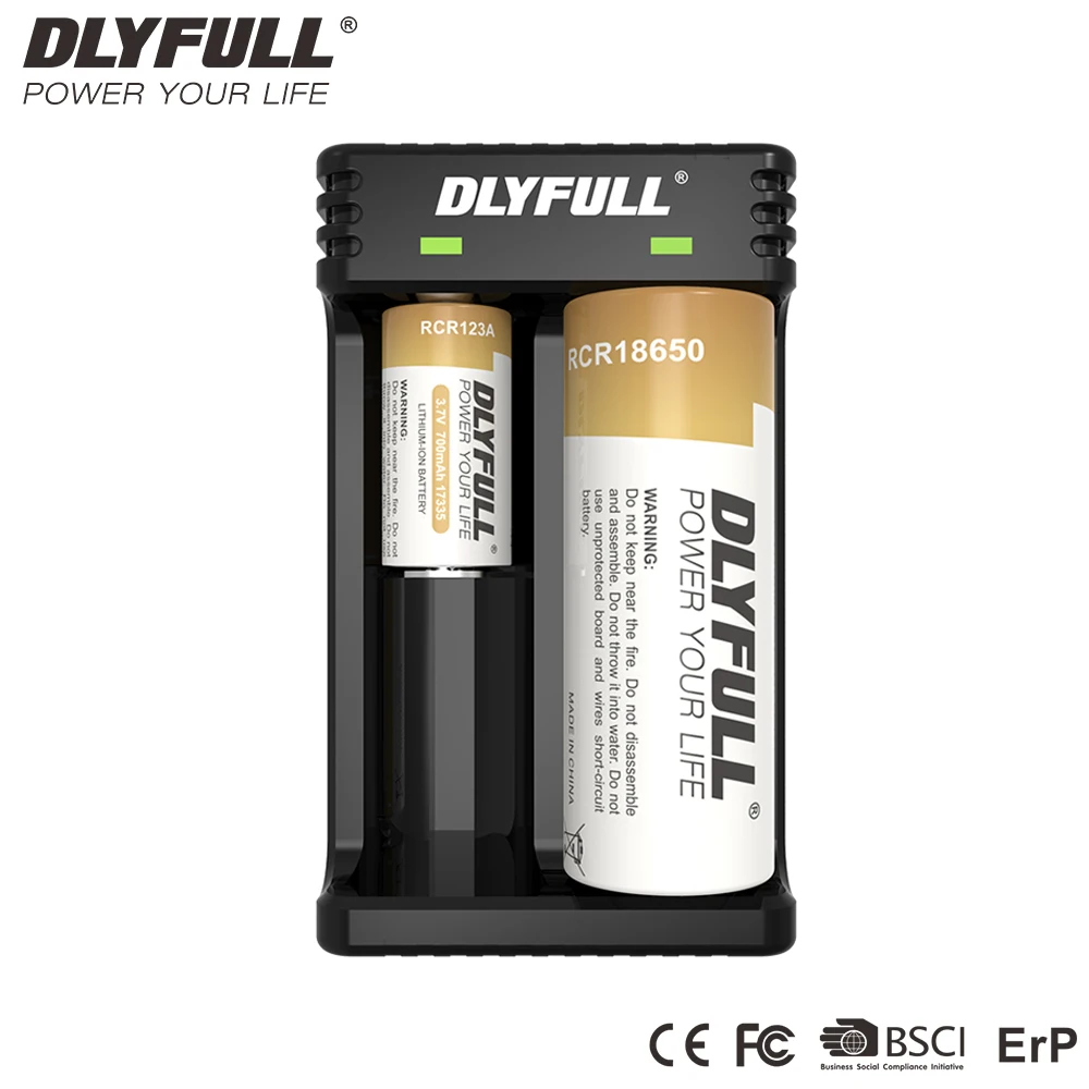 DLYFULL U3 USB Батарея Зарядное устройство для батарей Li-Ion (литий-ионных) 18650 16340 17335 26650
