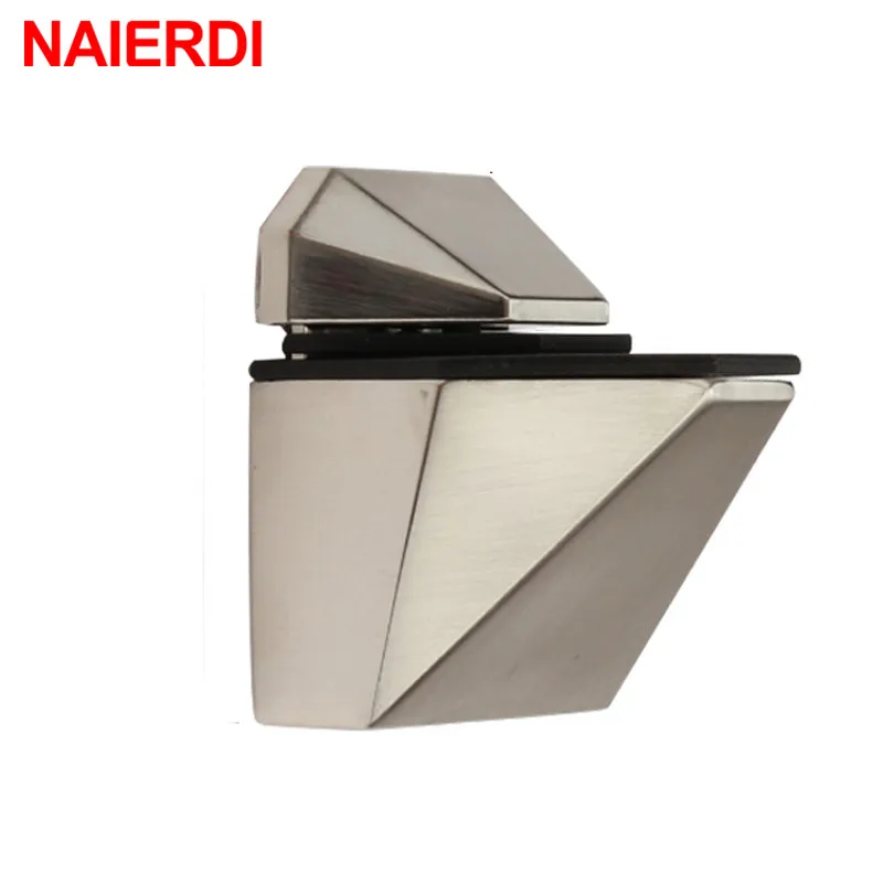 

NAIERDI Adjustable Glass Clamps Zinc Alloy Glass Plated Brackets Chrome Alloy Shelf Holder Support Clamp Holder Glass Shelves