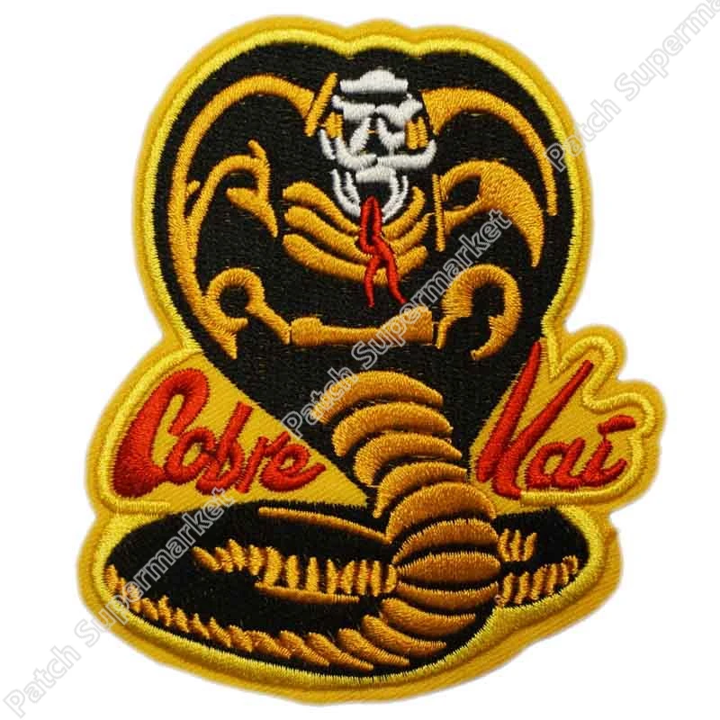 

3.75" The Karate Kid Movie Cobra Kai Snake patch TV Movie Film Series Embroidered iron on sew on badge transfer