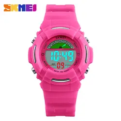 SKMEI ребенок открытый цифровые часы модные Водонепроницаемый Бег Плавание Детские часы LED Повседневное спортивные наручные часы для
