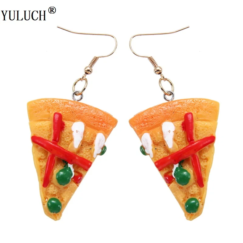 

YULUCH Trendy Style Pizza Hamburger Dumplings Egg Doughnut Drop Earrings For Lovely Earrings For Girls Party Prom Gifts Jewelry