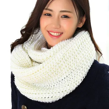 

Winter Cable Ring Scarf Women Infinity Scarves Winter Warm Women's Nice Infinity 2Circle Cable Knit Cowl Neck Long Scarf Shawl