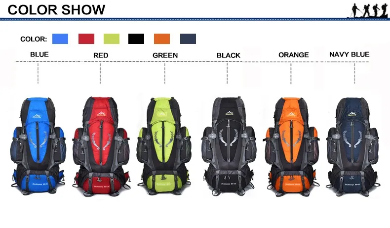 Large 85L Big Capacity Rucksacks Outdoor Backpack Travel Multi-purpose Climbing Backpacks Hiking Camping Waterproof Sports Bags