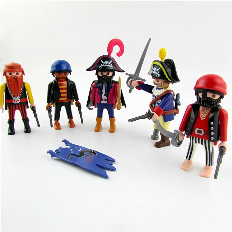 

Hot Playmobil Set Pirates Human Figures Action Figures Building Blocks Vinyl Dolls Sets Christmas Gift Toys for Children
