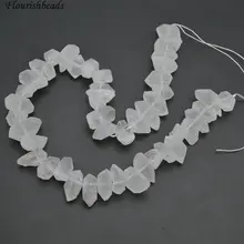 Матовая поверхность Природный рок-Кристалл кварц отверстие в центре двойной точки камень свободные бусины DIY ювелирных изделий