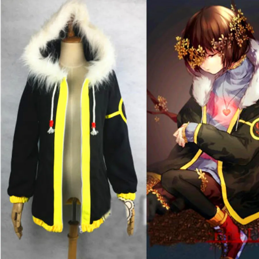

Anime Undertale Frisk Hoodies Coat Halloween Cosplay Costume Jacket Customize