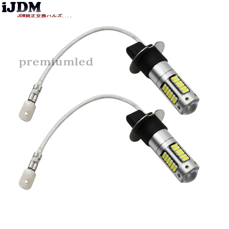 Yellow Color Light 2pcs 30 SMD 4014 H3 LED Replacement Bulbs for Car Fog Light