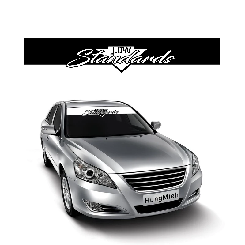Hungmieh Car Sticker 3d 145*25cm Low Standards Banner Windshield