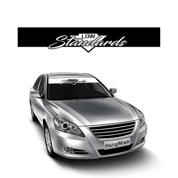 

HungMieh Car Sticker 3D 145*25cm Low Standards Banner Windshield Stickers Decals Rauh Welt Style JDM Car Styling
