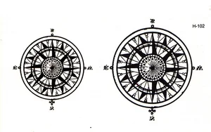 Новый компас английские татуировки черные мужчины и женщины, чтобы покрыть шрамы водостойкая Татуировка наклейка оптовая моделирование - изображение