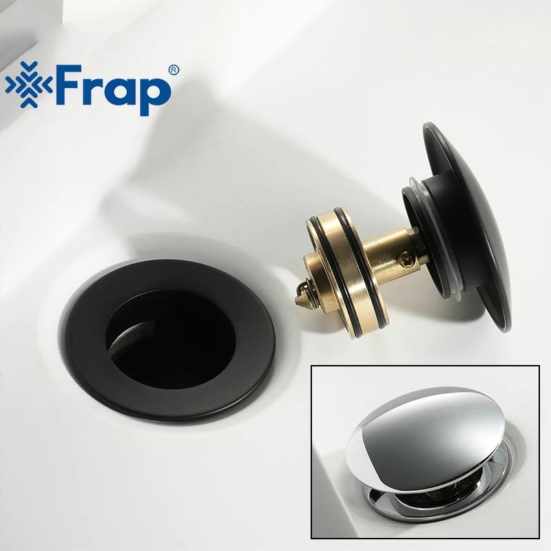 FRAP Drains anti odor brass black basin sink drains stoppers strainers kitchen sink accessories overflow drain cover FRAP Drains anti odor brass black basin sink drains stoppers strainers kitchen sink accessories overflow drain cover