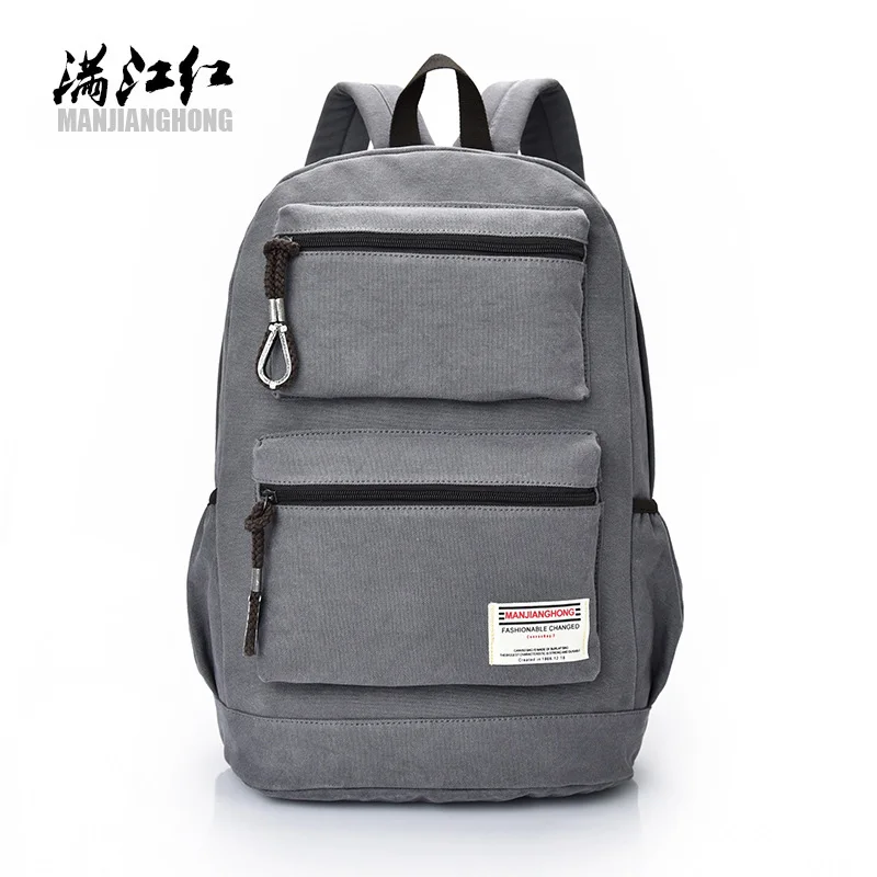 

MANJIANGHONG Brand Fashion women and men's school backpack Men large capacity canvas notebook backpack travel bags Laptop