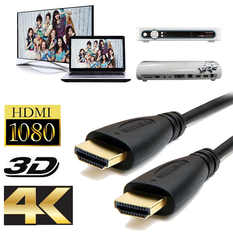Shuliancable Высокоскоростной HDMI кабель с Ethernet, поддерживает 1080p 3D и возврат звука, 0,3 м 1 м 1,5 м 2 м 3 м 5 м 7,5 м 10 м