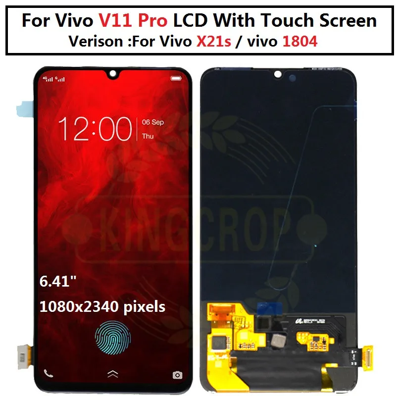 ДЛЯ vivo V11Pro ЖК-дисплей с сенсорным экраном для vivo X21s 1804 дигитайзер сборка Замена для V11 PRO ЖК