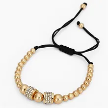 FAITHEASY Анил Arjandas медная бусина микро-циркон белая дрель колесо жемчуг плетение Браслеты с орнаментами