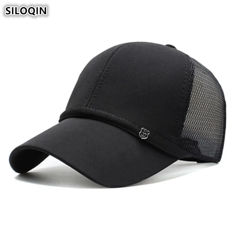 

SILOQIN 2019 New Adult Men's Mesh Breathable Baseball Cap Adjustable Head Circumference Size Casual Fashion Sports Caps Dad Hat