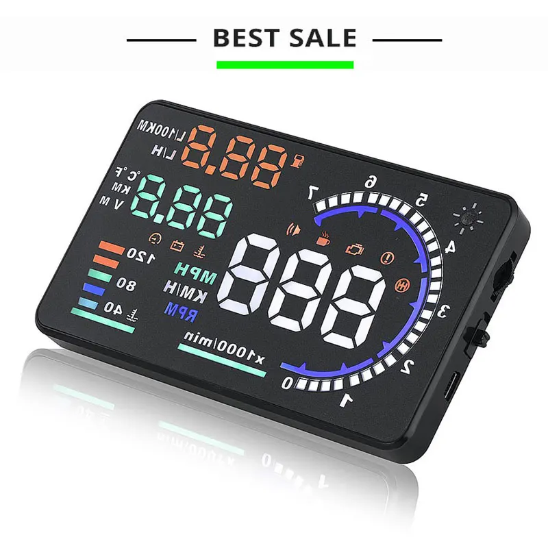 5.5&quot GPS speedometer HUD Head Up Display Car Projector OBD2 Scanner Speed Warning Fuel smart gauge velocimetro auto hud display |