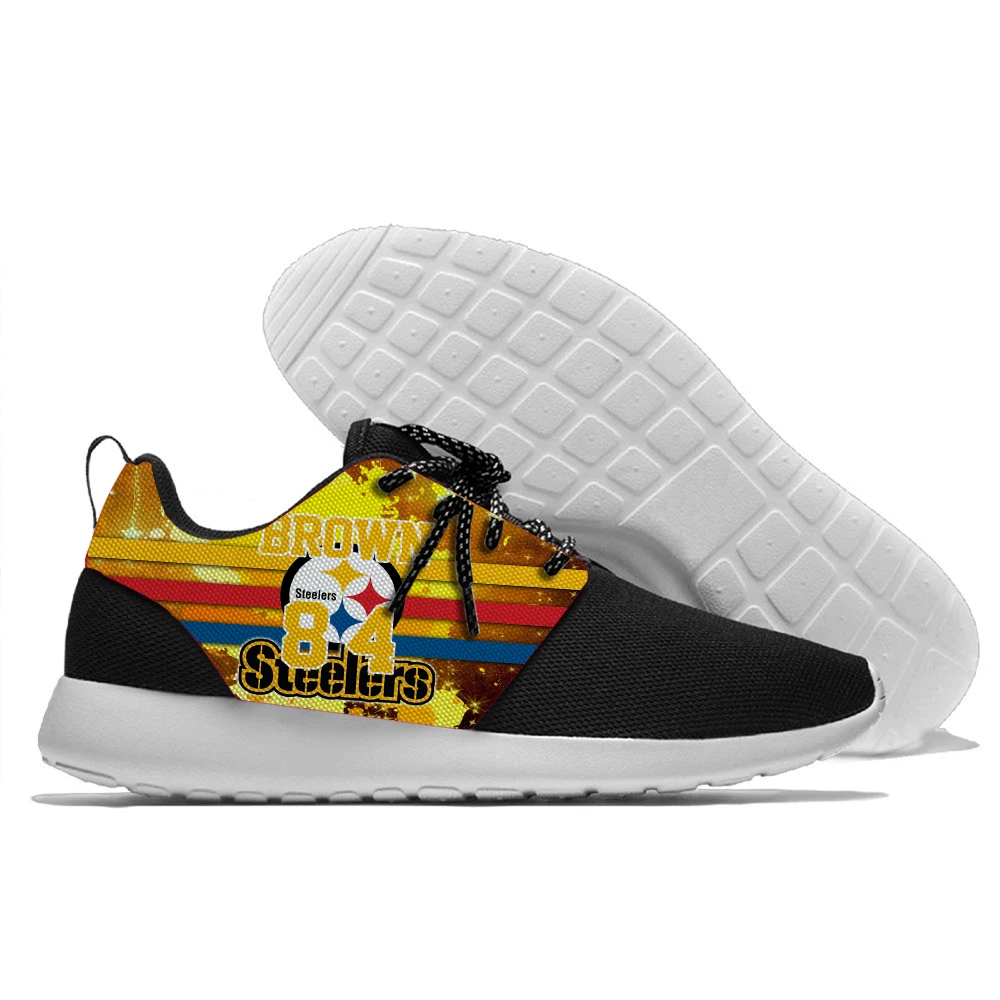 

Sport Shoes Steelers football players Brown Conner Polamalu Roethlisberger Shazier Villanueva Walking Shoes Pittsburgh styl