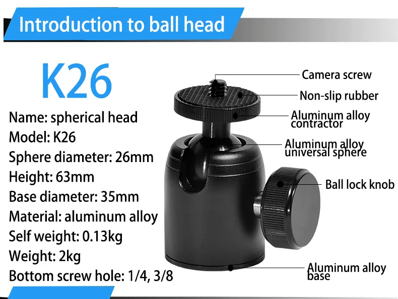 Камера мини шаровая Головка 360 поворотная головка штатив шаровая Головка подставка для телефона smaling монопод адаптер для DSLR камеры штатив для вспышки