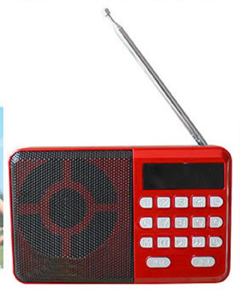 Мини Портативный Перезаряжаемый цифровой светодиодный дисплей Панель Стерео FM радио динамик TF карта MP3 музыкальный плеер с батареей 18650